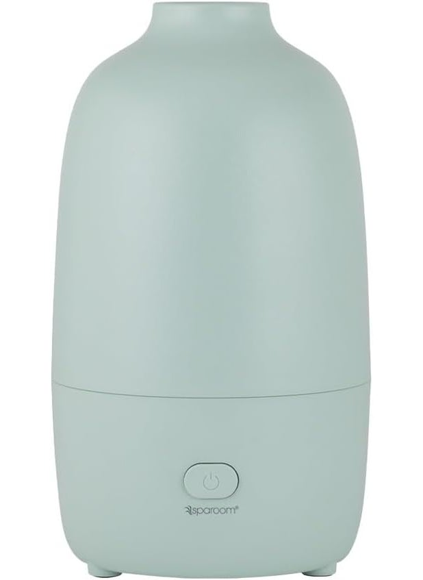 SpaRoom Modern Aromatherapy Ultrasonic Misting Essential Oil Diffuser for Medium Rooms, 200 mL Water Capacity, Automatic Shut Off, Sage Willow