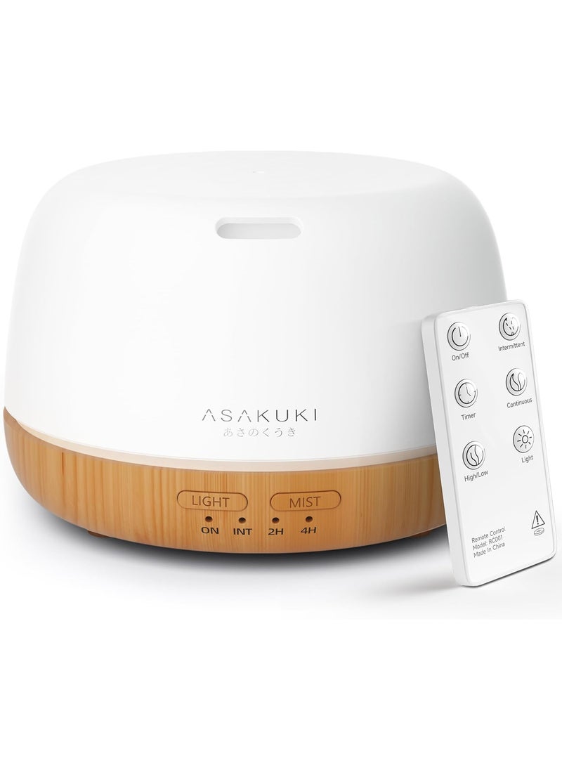ASAKUKI Essential Oil Diffuser, Ultrasonic Aromatherapy Oil Humidifier with 7 Colors Lights 2 Mist Mode for Home