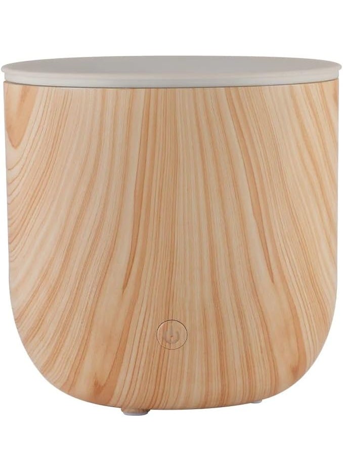 SpaRoom Vela Aromatherapy Ultrasonic Misting Essential Oil Diffuser with Candle Light Mode for Medium Rooms, Blonde Woodgrain