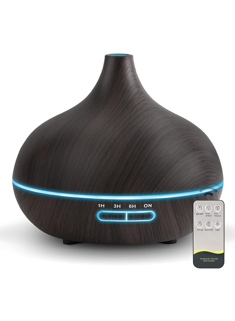 Diffusers for Essential Oils Large Room 550ml Essential Oil Diffusers with Remote Control Ultrasonic Oil Diffuser with Timer 7 Colors Light for Bedroom