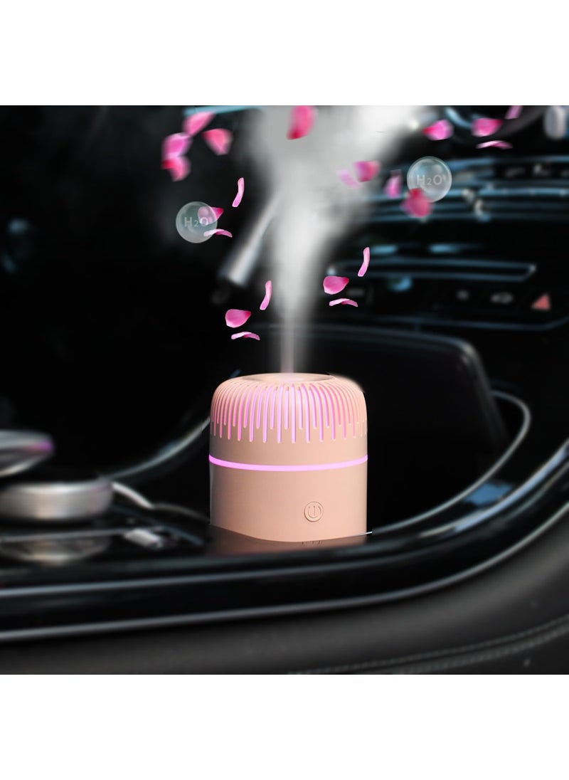 Unee Car DiffuserUSB 100ml Small Essential Oil Humidifier Aromatherapy Diffusers for Office RoomPink