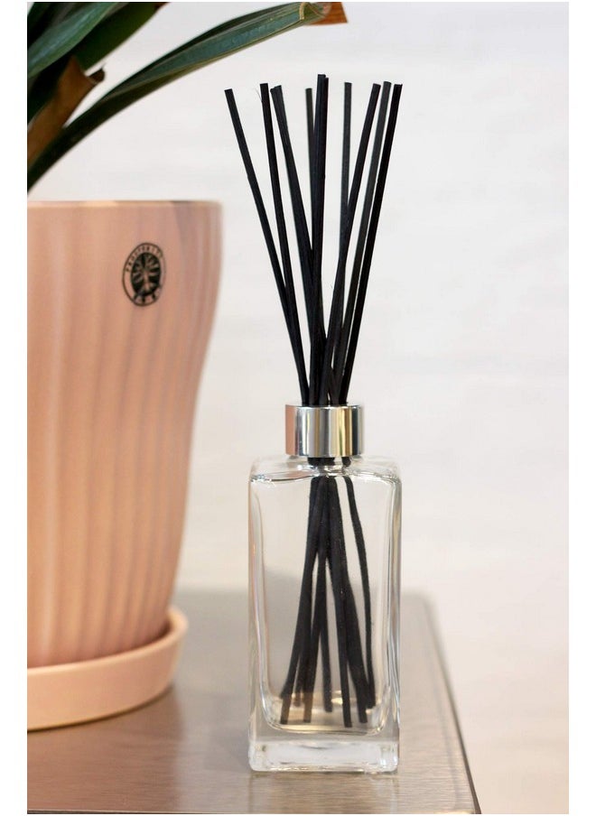 Feel Fragrance Glass Diffuser Bottles Diffuser Jars with Silver Caps Set of 4 - 5.5 inches High, 250ml 8.45 ounce. Fragrance Accessories Use for Diy Replacement Reed Diffuser Sets.