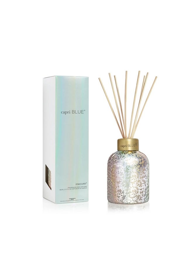 Capri Blue Volcano Reed Diffuser - Comes with Volcano Scented Diffuser Oil, Diffuser Sticks, and Mercury Iridescent Glass Bottle - Aromatherapy Diffuser (5.7 fl oz)