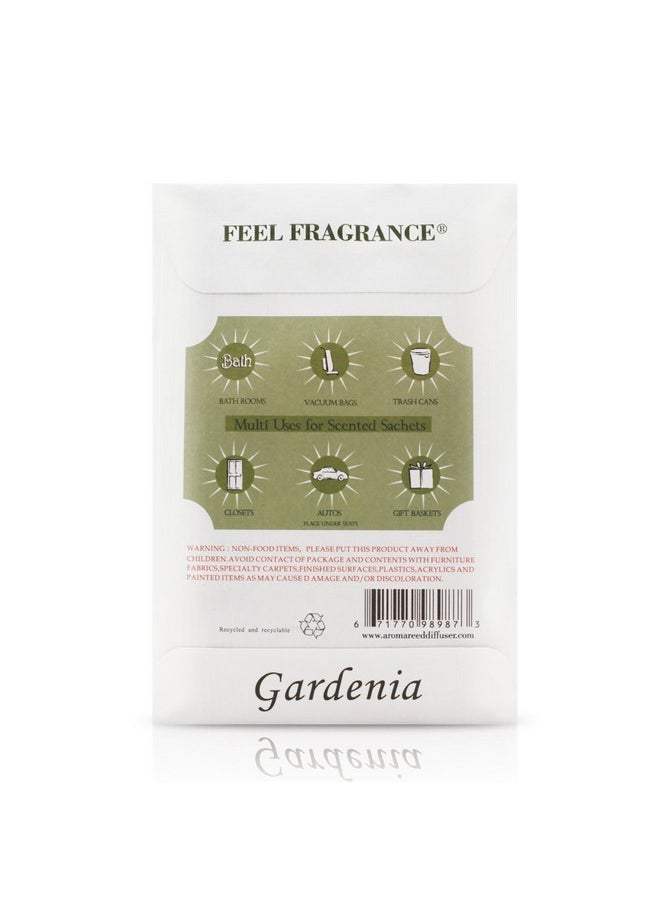 Feel Fragrance Scented Sachet for Drawers and Closets - Sachet Bags, Lot of 12 (Gardenia)