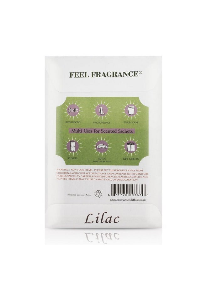 Feel Fragrance Scented Sachets Bags for Drawers and Closets Lot of 12 (Lilac)