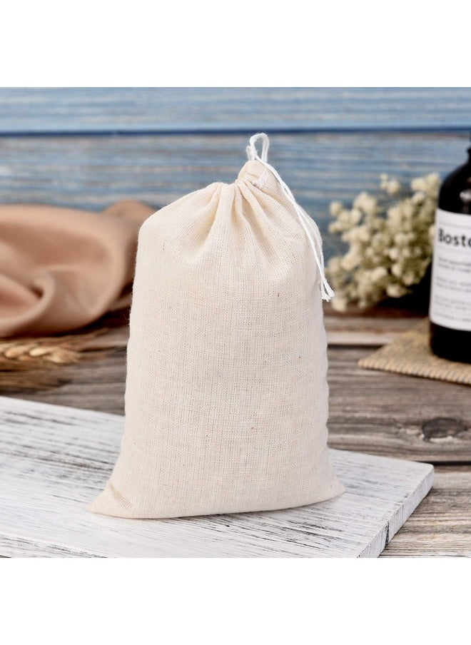 Tatuo 200 Pack Muslin Bags Burlap Bags Muslin Drawstring Bags Sachet Bag Multipurpose Drawstring Bags for Tea Jewelry Wedding Party Favors Storage (4 x 6 inch)