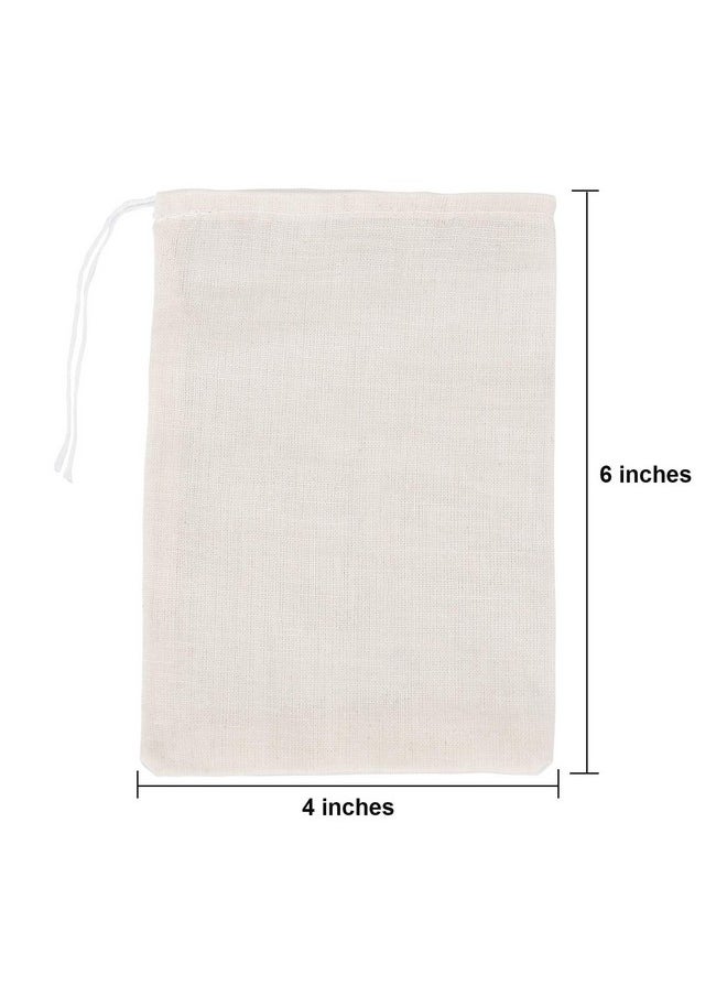 Tatuo 200 Pack Muslin Bags Burlap Bags Muslin Drawstring Bags Sachet Bag Multipurpose Drawstring Bags for Tea Jewelry Wedding Party Favors Storage (4 x 6 inch)