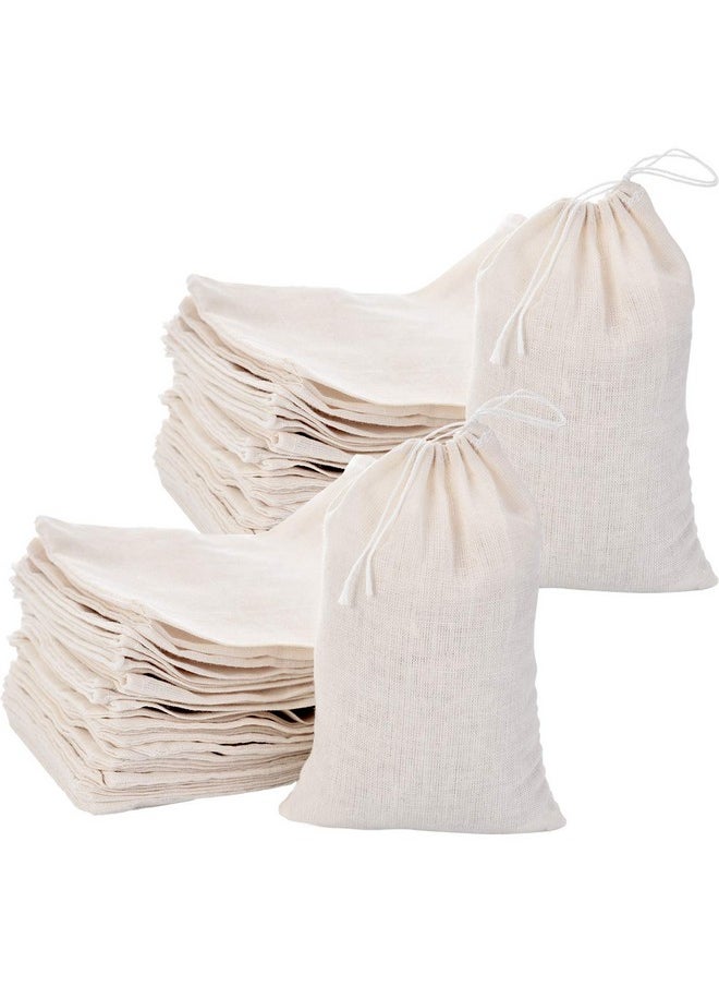 Tatuo 200 Pack Muslin Bags Burlap Bags Muslin Drawstring Bags Sachet Bag Multipurpose Drawstring Bags for Tea Jewelry Wedding Party Favors Storage (4 x 6 inch)
