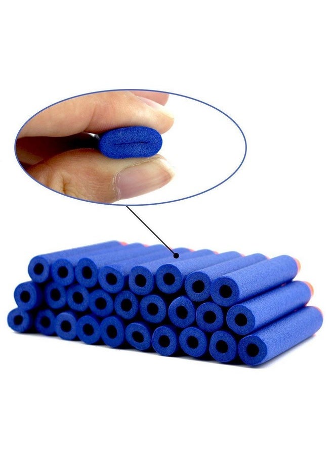QUN FENG Refill Bullet Darts 100PCS Foam Premium Bullets Ammo Pack Compatible with Nerf N-strike Modulus Elite Series Blasters, Blue