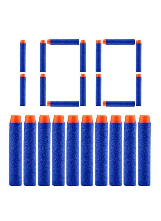 QUN FENG Refill Bullet Darts 100PCS Foam Premium Bullets Ammo Pack Compatible with Nerf N-strike Modulus Elite Series Blasters, Blue