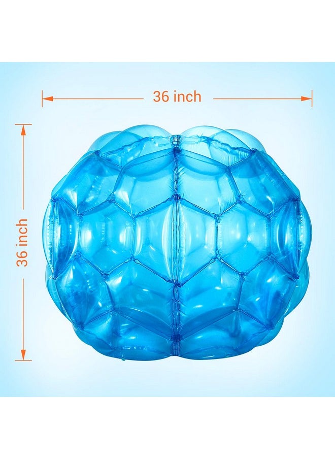 2 Pack Bumper Balls: 36inch Inflatable Sumo Ball - Durable PVC Vinyl Material Body Bubble Soccer Ball - Giant Human Hamster Knocker Body Zorb Ball for Kids and Adults Physical Outdoor Toys, Blue