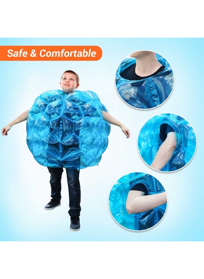 2 Pack Bumper Balls: 36inch Inflatable Sumo Ball - Durable PVC Vinyl Material Body Bubble Soccer Ball - Giant Human Hamster Knocker Body Zorb Ball for Kids and Adults Physical Outdoor Toys, Blue