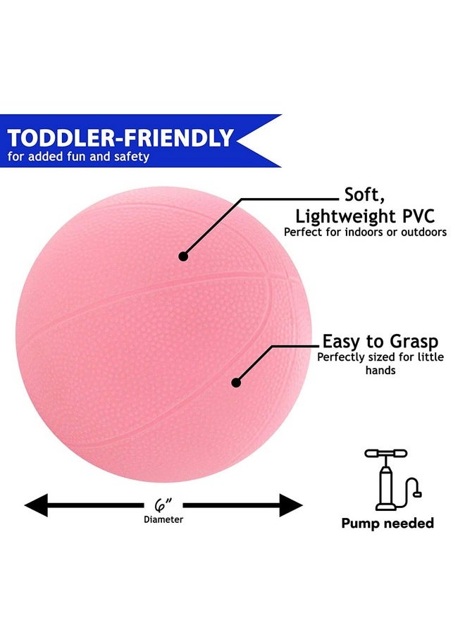 Toddler & Little Kids Replacement Basketball - for Little Tikes Easy Score Basketball Hoop (2 Count, Pink) for Kids (6 inch)