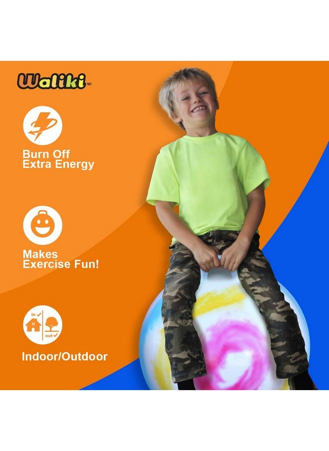 WALIKI Hopper Ball Toy for Boys & Girls Ages 7 8 9 Years Old | Tie-Dye Jumping Ball | Hippity Hop Ball | Fun Birthday Gift | 20”