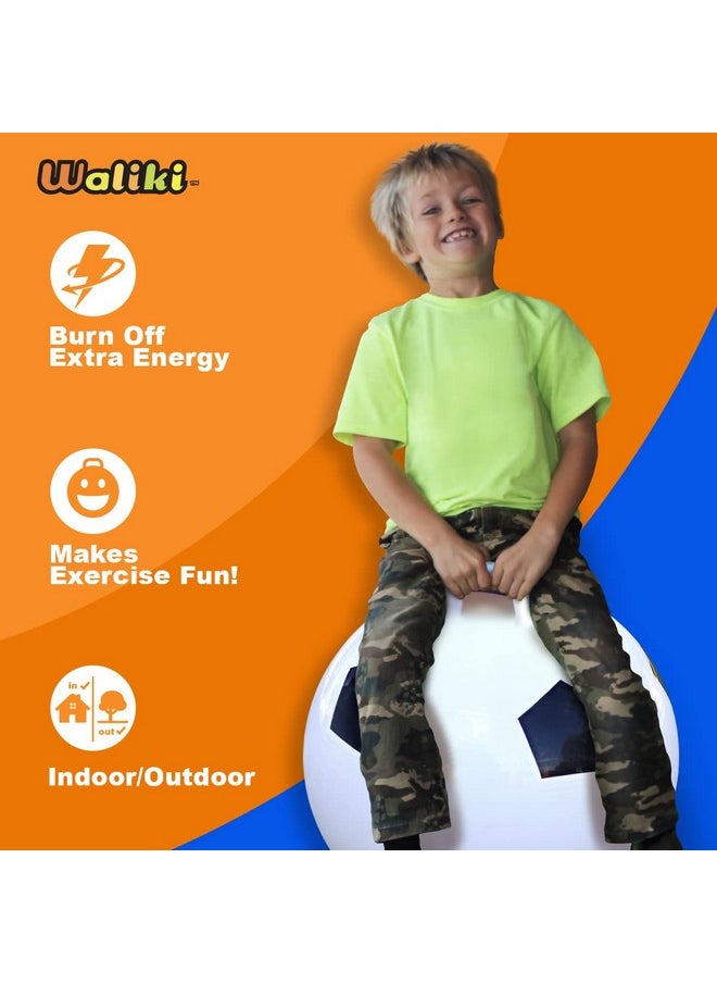 WALIKI Hopper Ball Toy for 3 4 5 and 6 Year Old Boys | 18” Soccer Ball for Team Challenges & Family Fun | Perfect Outdoor Toy