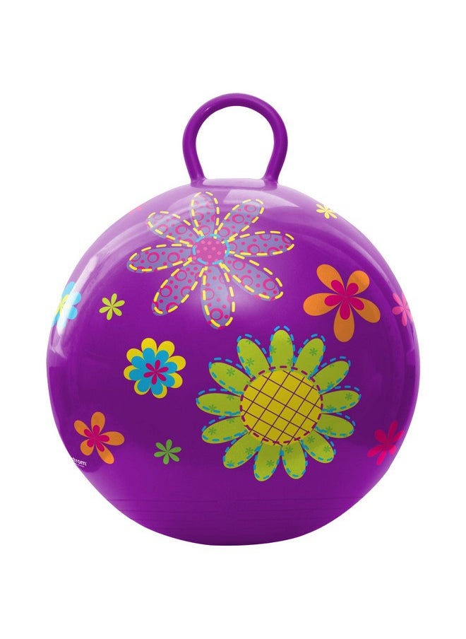 Hedstrom Hopper Ball, Hopping Ball, Jumping Ball, Flowers, 18 Inch