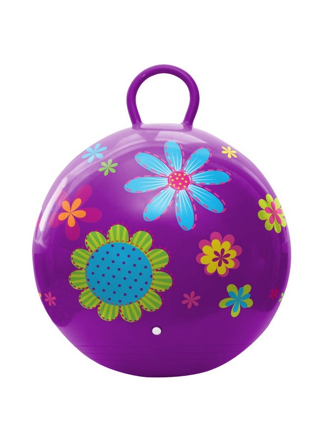 Hedstrom Hopper Ball, Hopping Ball, Jumping Ball, Flowers, 18 Inch