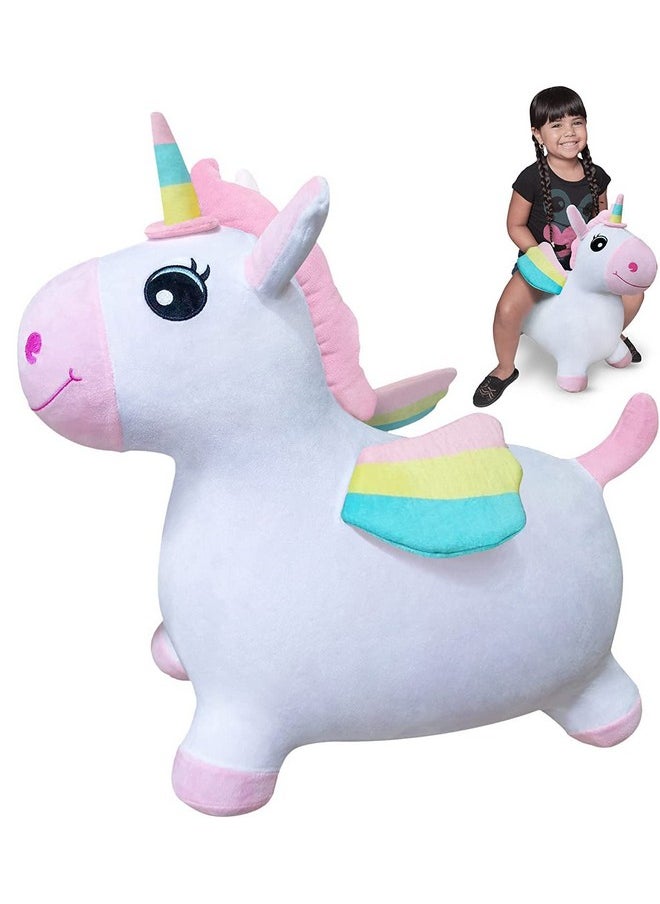 WALIKI Bouncy Horse Hopper | Inflatable Hopping Horse for Girls | Jumping Horse (Unicorn) | Birthday Gift for 18 Months 2 3 4 Year Old Kid Toddler