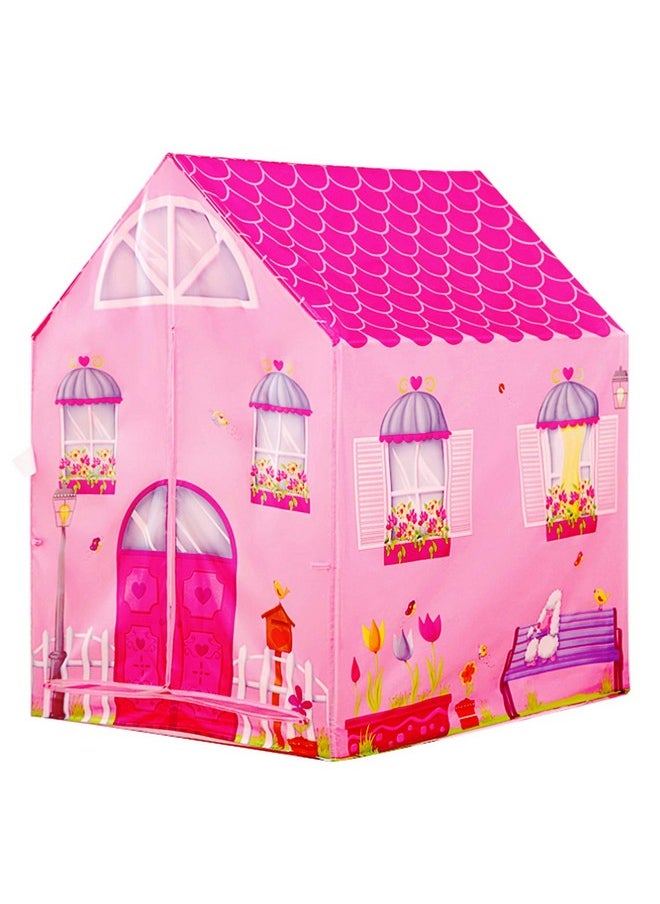 POCO DIVO Flower House Princess Castle Girls City Garden Pink Palace Play Tent Kids Playhouse