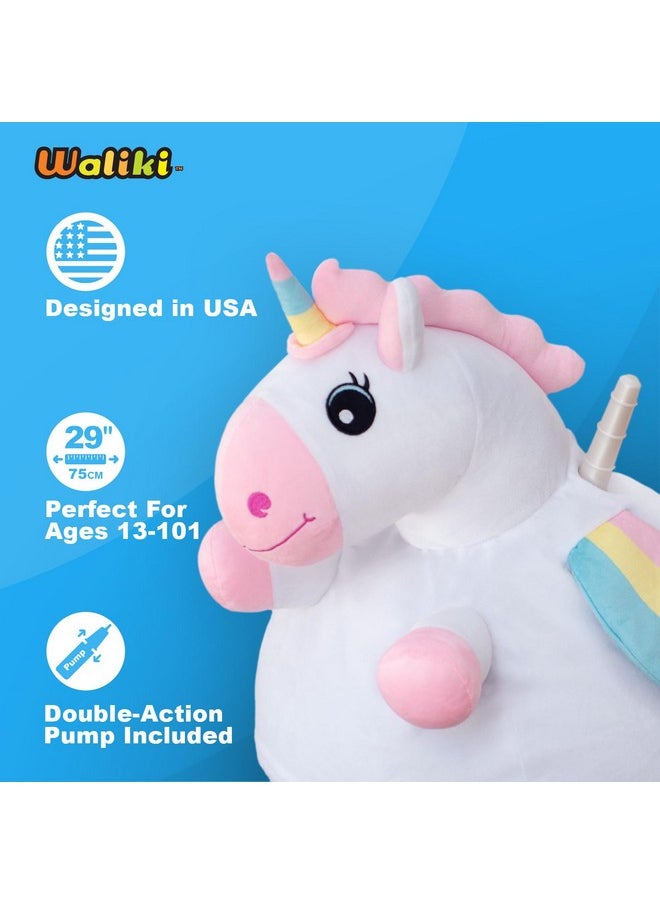WALIKI Horse Hopper Ball for Kids | Hippity Hop | Jumping Hopping Ball | Sit & Bounce (Large: Ages 6-9, Unicorn)
