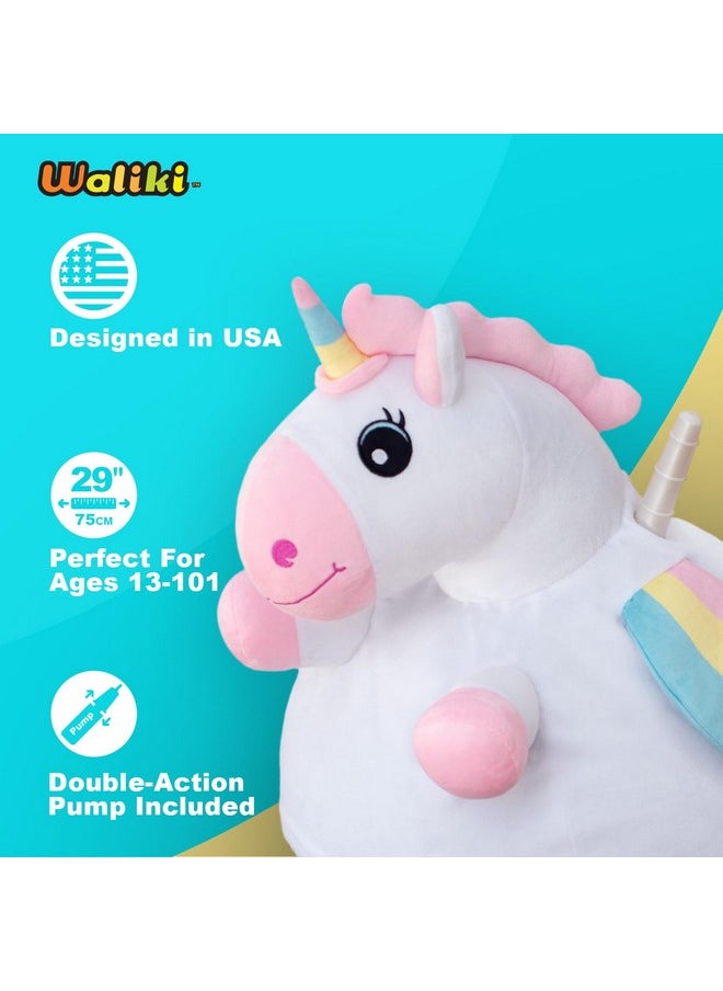 WALIKI Horse Hopper Ball for Kids | Hippity Hop | Jumping Hopping Ball | Sit & Bounce (Large: Ages 6-9, Unicorn)