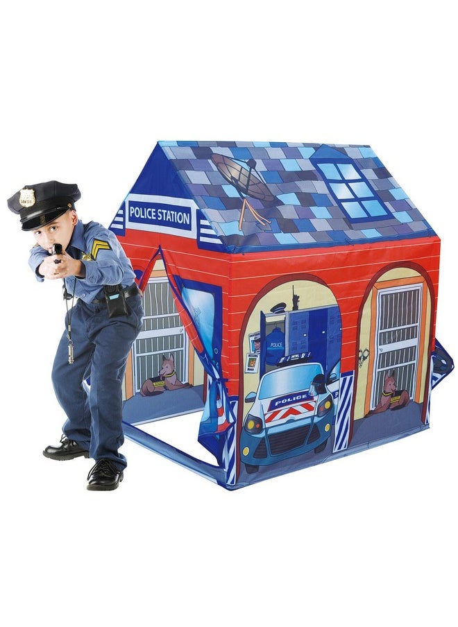 POCO DIVO Police Station Play Tent Kids Pretend Super Hero Playhouse