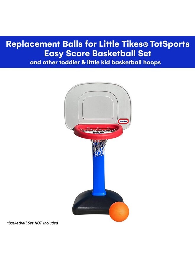 Botabee - Set of 2 Kids Basketball - 6 Inch Mini Rubber Ball for Little Tikes - Toddler Balls for Indoor/Outdoor Play - Ideal Gift Toy for Boys - Lightweight and Soft Replacement Toys (Orange)