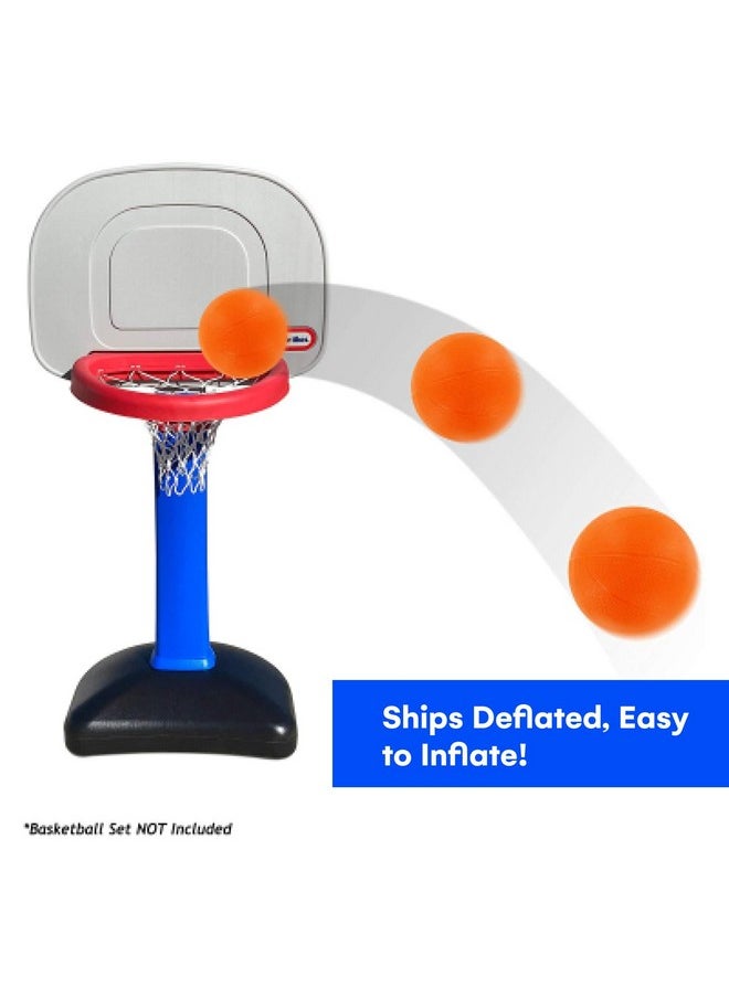 Botabee - Set of 2 Kids Basketball - 6 Inch Mini Rubber Ball for Little Tikes - Toddler Balls for Indoor/Outdoor Play - Ideal Gift Toy for Boys - Lightweight and Soft Replacement Toys (Orange)