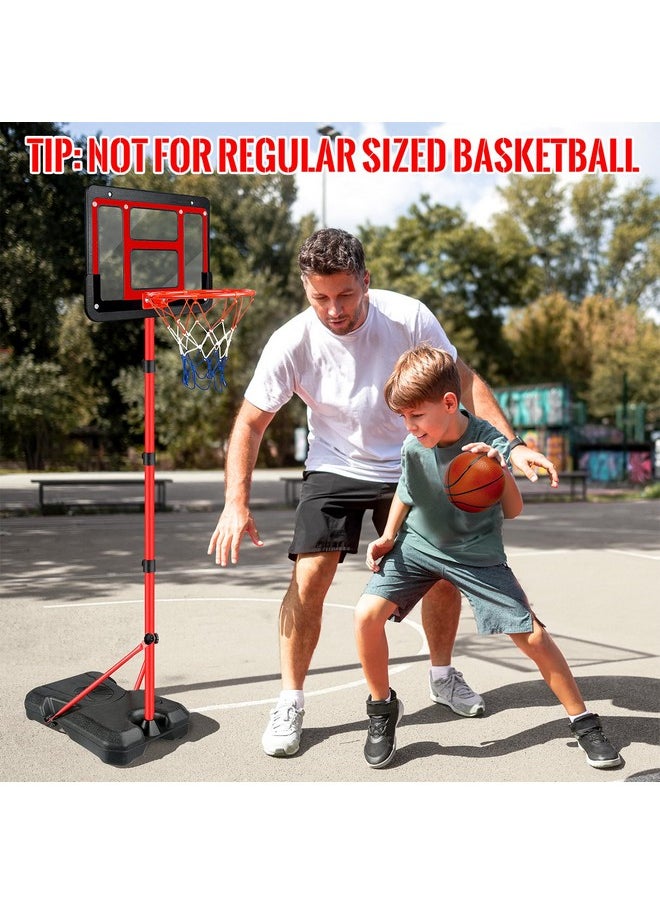 Kids Basketball Hoop with Stand, Adjustable Basketball Set, Toddler Basketball Toys for Boys Age 3 4 5 6 7 8, Indoor Outdoor Backyard Sport Game Gifts