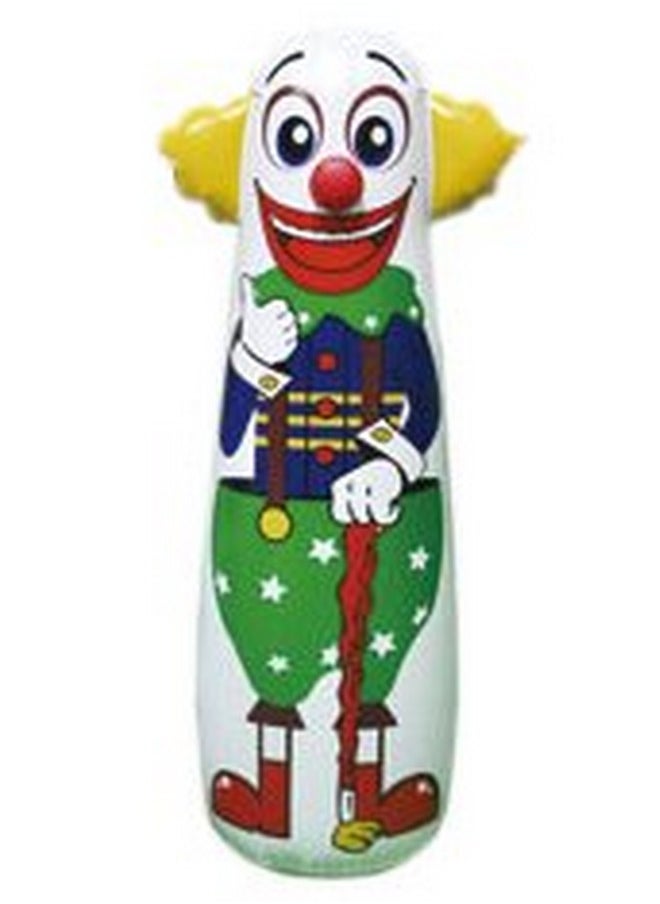 Jet Creations Clown Punching Bag for Kids Inflatable Figure with Squeak Sound Weighted Bottom (You Fill Water or Sand), 1 pc, Multi, 42 inch Tall, FUN-BB03