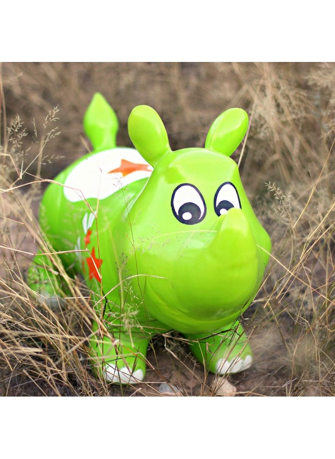 WALIKI Bouncy Horse Kent The Rhino Inflatable Horse Hopper (for Toddlers 2-5, Jumping Horse, Ride-on Bouncy Animal)