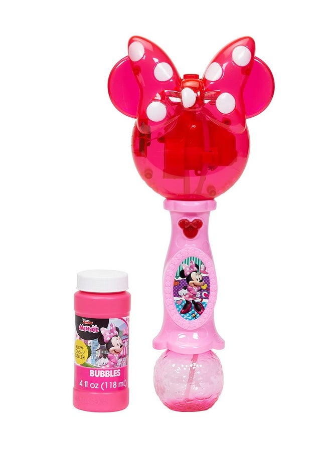 Little Kids Disney Minnie Mouse Light and Sound Musical Bubble Wand, Includes Bubble Solution, Plastic, Multi (2051)