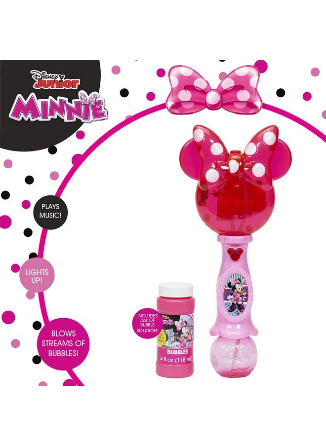 Little Kids Disney Minnie Mouse Light and Sound Musical Bubble Wand, Includes Bubble Solution, Plastic, Multi (2051)