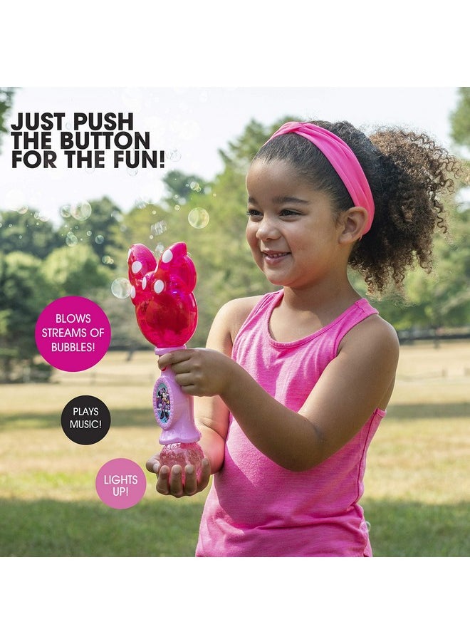 Little Kids Disney Minnie Mouse Light and Sound Musical Bubble Wand, Includes Bubble Solution, Plastic, Multi (2051)