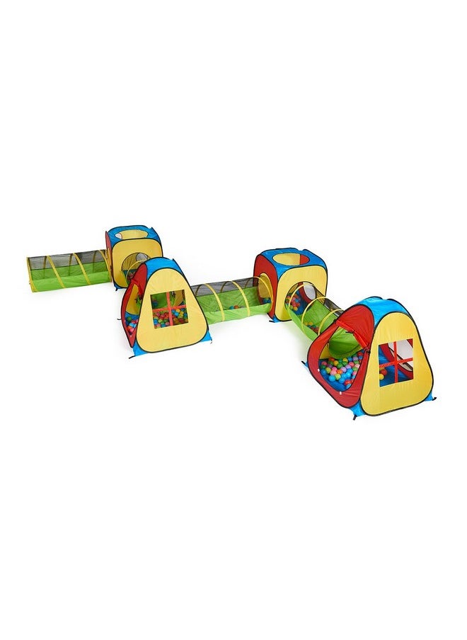 UTEX 8 in 1 Pop Up Children Play Tent House with 4 Tunnel, 4 Tents for Boys, Girls, Babies and Toddlers for Indoor and Outdoor Use