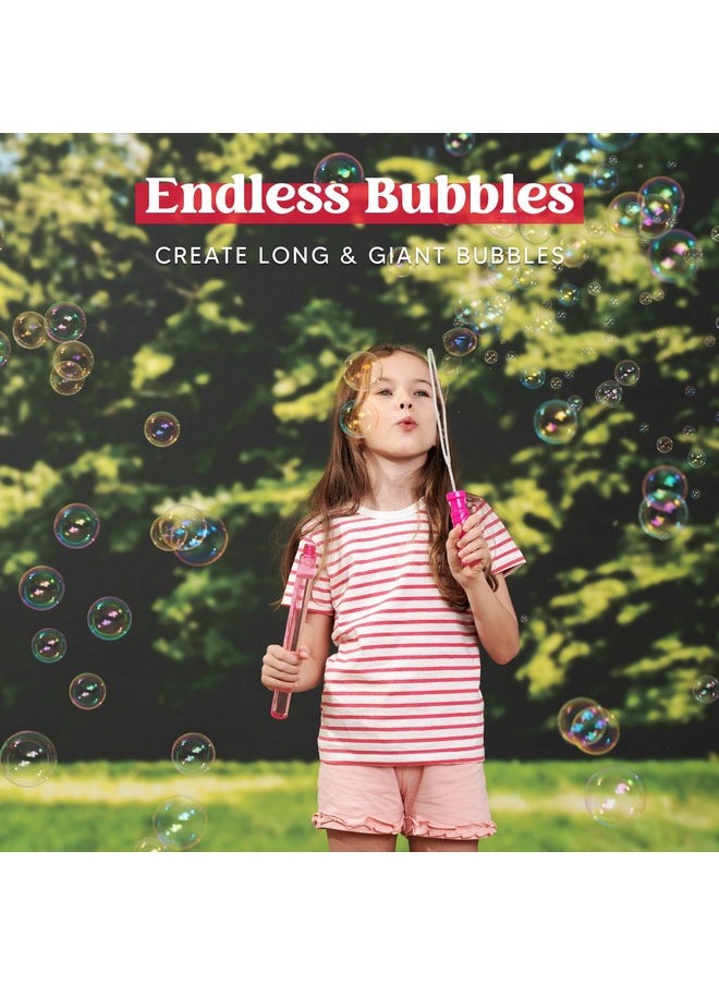 JOYIN 14.6’’ Big Bubble Wands for Kids, 6 PCS Bubble Wand with Bubbles Refill Solution for Summer Toy Party Favor, Outdoors Activity, Easter Basket Stuffers, Birthday Gift