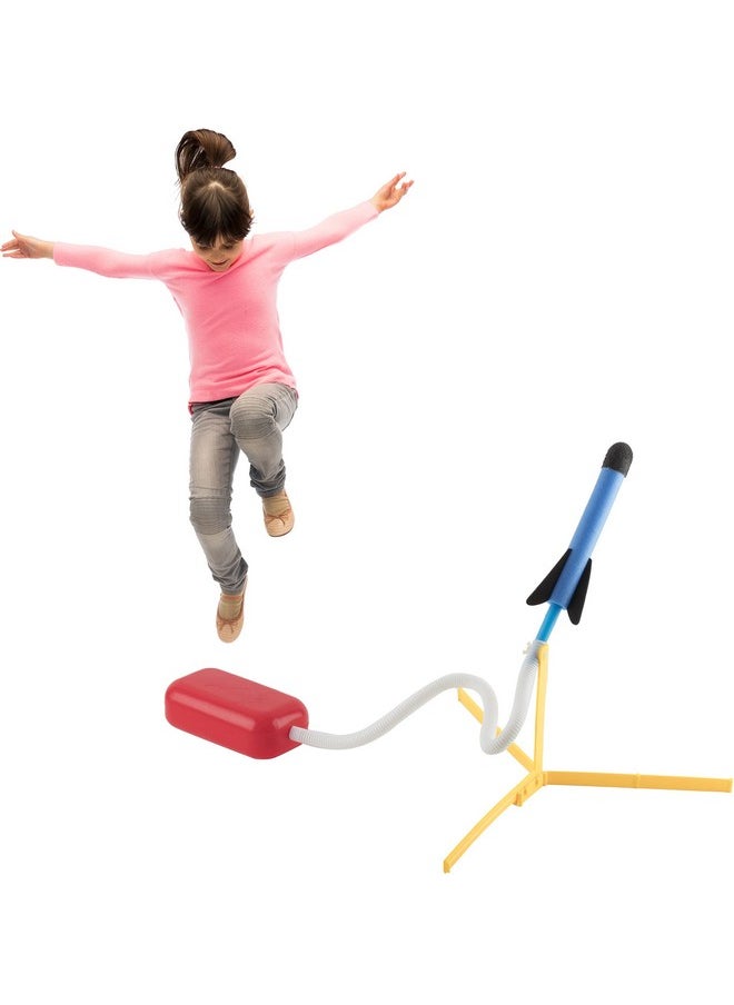 Play22 Toy Rocket Launcher for Kids Shoots Up to 100+ Feet - Play Launch Rocket Includes 6 Foam Rockets, 3 Colors - Best Birthday Gift for Boys and Girls Fun Outdoor Toys for Kids Age 3+ Years