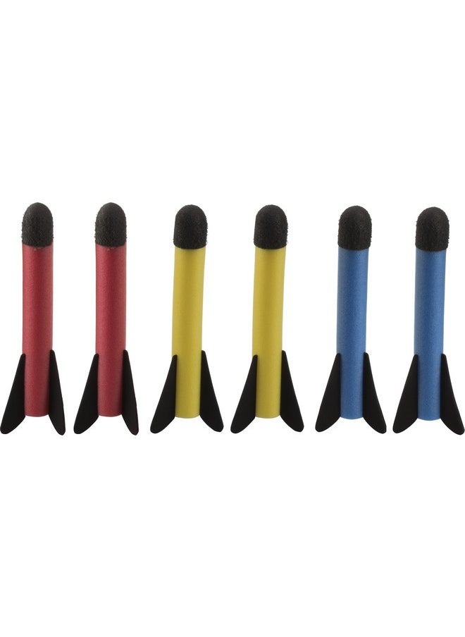 Play22 Toy Rocket Launcher for Kids Shoots Up to 100+ Feet - Play Launch Rocket Includes 6 Foam Rockets, 3 Colors - Best Birthday Gift for Boys and Girls Fun Outdoor Toys for Kids Age 3+ Years