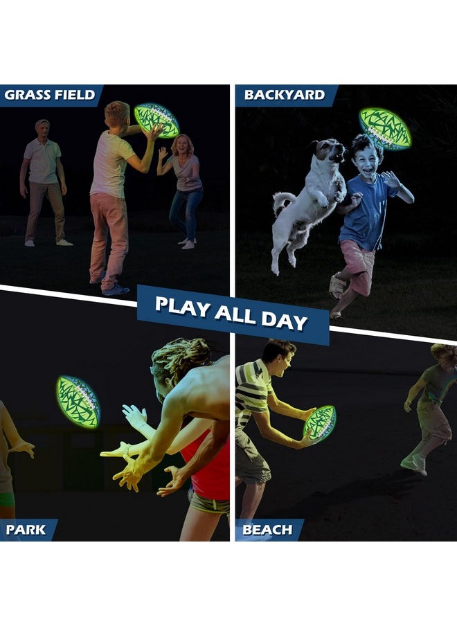 Jasonwell Glow in The Dark Football - Strong Grip Light Up Football Toy Stuff Sports Balls for Boys Kids Teenage Junior Youth Adult Outdoor Christmas Birthday Gifts for Age 6-8 8-12 13 + Year Old No.3