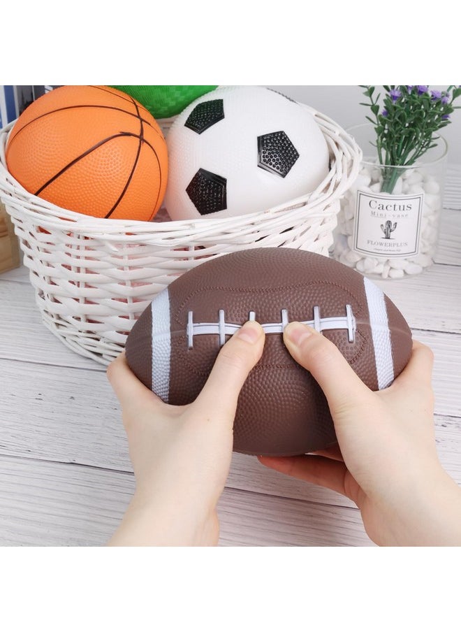 Shindel Sports Balls for Kids and Toddlers, 5 Inches Sports Balls with Hand Pump Includes Toddlers Football, Basketball, Playground Balls, for Indoor & Outdoor Play