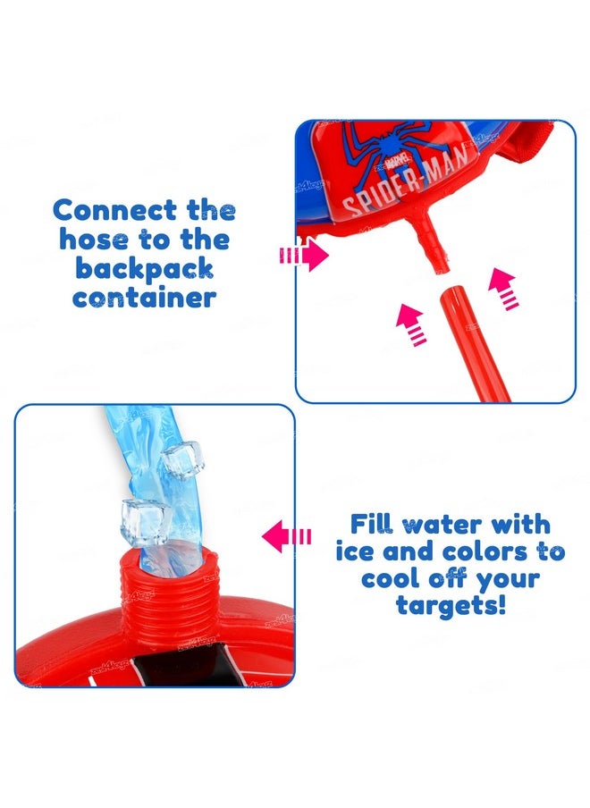 Zest 4 Toyz Holi Pichkari Water Gun for Kids Spiderman Themed Powerful High Pressure Tank Spray with 100 Water Balloons and 1 Herbal Gulal(Magic Tank)