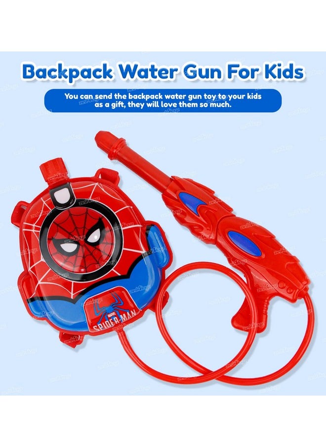 Zest 4 Toyz Holi Pichkari Water Gun for Kids Spiderman Themed Powerful High Pressure Tank Spray with 100 Water Balloons and 1 Herbal Gulal(Magic Tank)