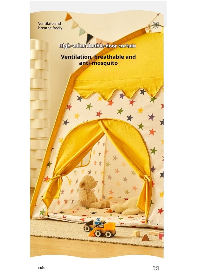 Children's Play Tent Princess Castle Play Tent Kids Princess Tent With Carpet Ball Colored Flag Cloud Tent Easy to Set up and Stow Away Outdoor Indoor Play Tent Game House Girl'S Princess Toy House