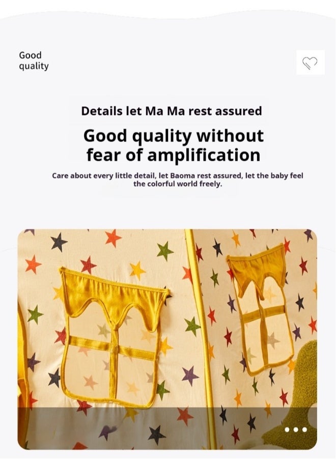 Children's Play Tent Princess Castle Play Tent Kids Princess Tent With Carpet Ball Colored Flag Cloud Tent Easy to Set up and Stow Away Outdoor Indoor Play Tent Game House Girl'S Princess Toy House