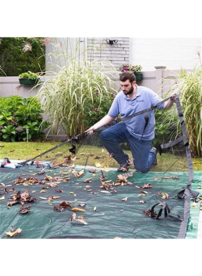 Rectangle Leaf Net for In-Ground Winter Pool Covers 20X40FT Professional Fine Mesh Swimming Pool Leaf Cover Winter Safety Cover with 5M Rope