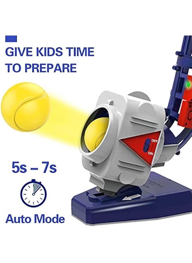 Kids Pitching Machine Toys, 2 in 1 RC Baseball Tennis Pitcher, Auto Ball Launcher Bat, Boys Outdoor Outside Sports Backyard Game, Birthday Gift 5 6 7 8 10 12 Yr Youth-Unassembled