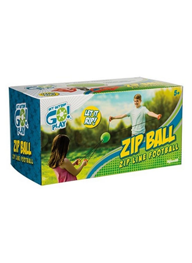 Toysmith Get Outside Go! Zip Ball, Zip Line Football Tug-of-War, For Boys & Girls Ages 5+