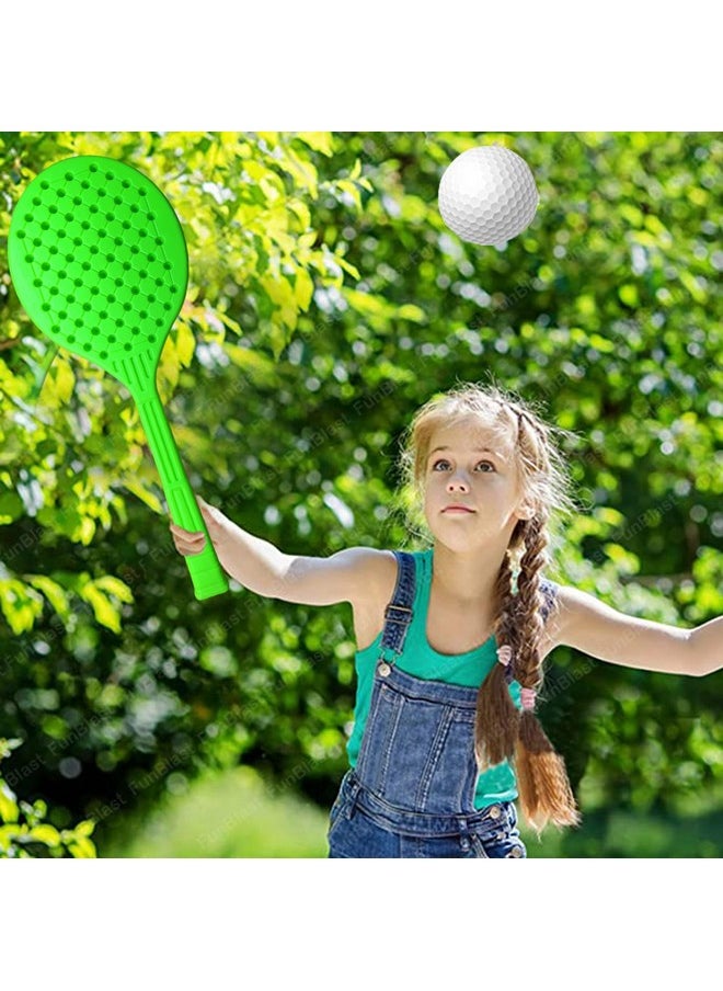 FunBlast Plastic Rackets For Kids - Rackets Set Of 2 For Kids, Rackets, Badminton, Tennis, Toys For Kids, Badminton For Kids, Racket For Kids 2 Years, Tennis Rackets For Kids, (Large), Multicolor