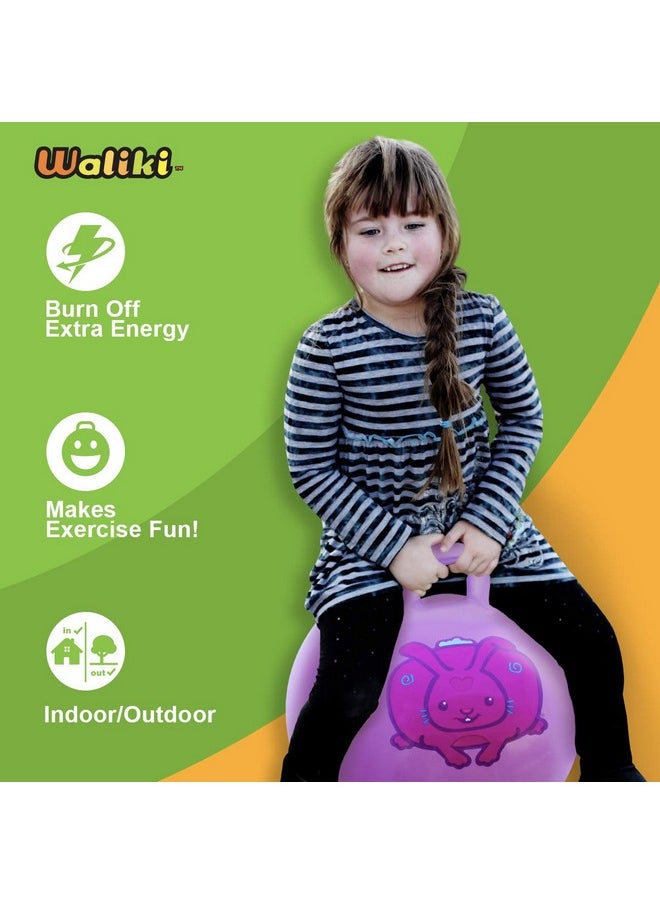 WALIKI Hop Ball for Boys and Girls Ages 3-6 | 18” Jumping Ball for School Sports Day & Birthday Parties | Outdoor Game Toy Purple