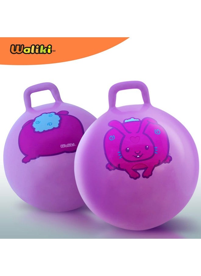 WALIKI Hop Ball for Boys and Girls Ages 3-6 | 18” Jumping Ball for School Sports Day & Birthday Parties | Outdoor Game Toy Purple